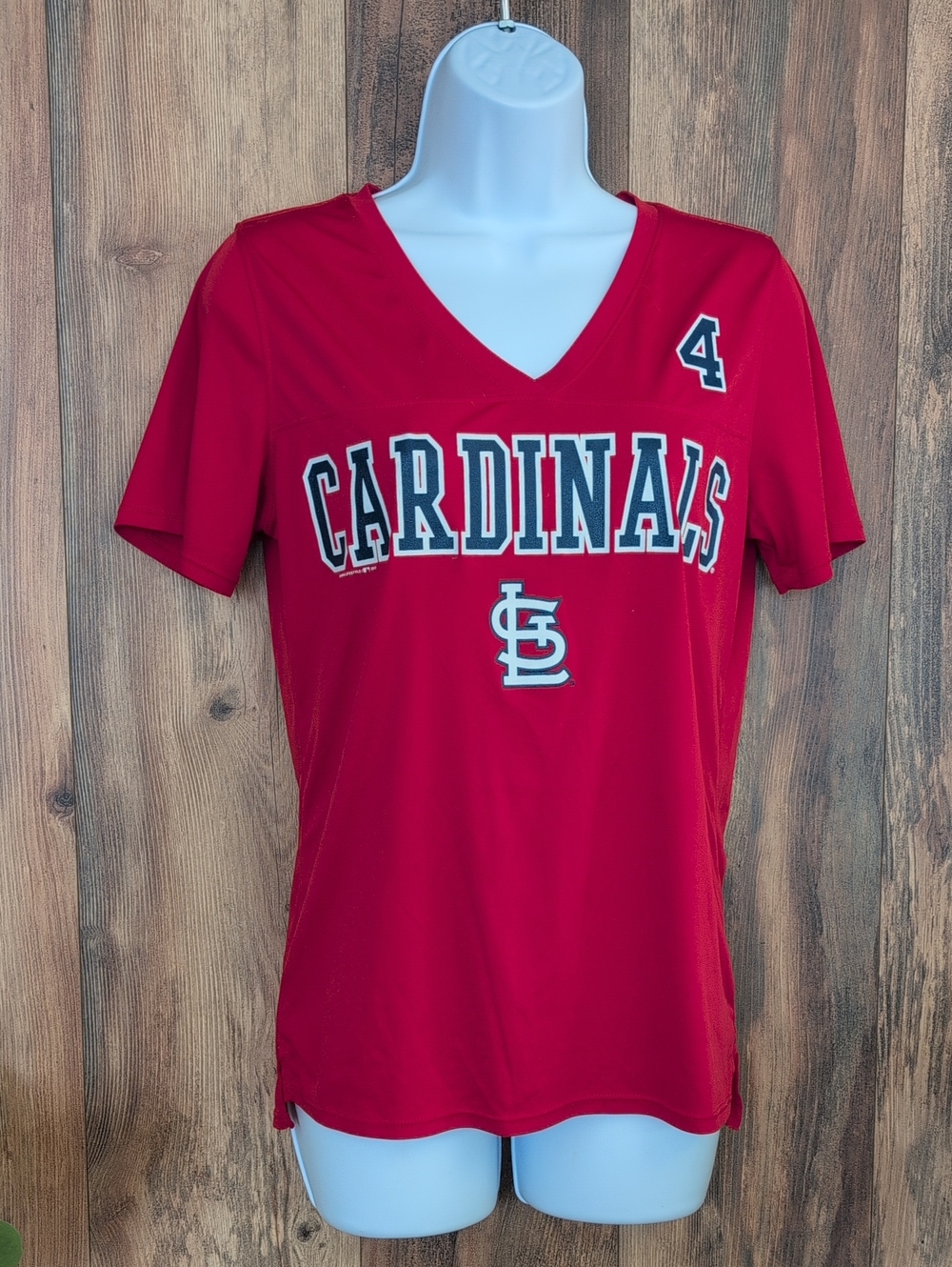 Genuine Merch by Campus Lifestyle St. Louis Cardinals 4 Molina V-Neck Tee M 771